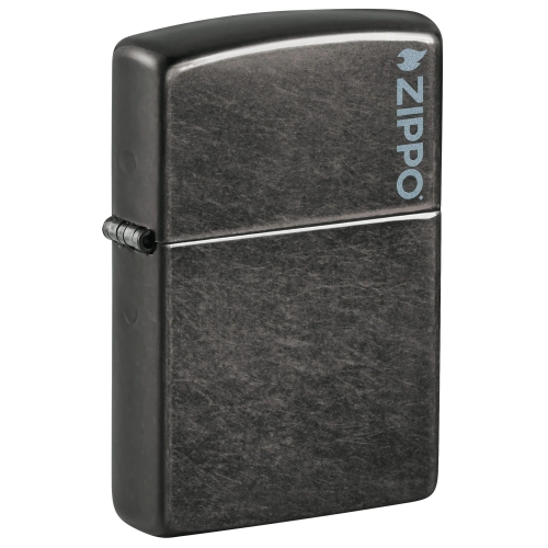 Зажигалка ZIPPO Logo с покрытием Gray Dusk, латунь/сталь, серая, матовая, 38x13x57 мм, шт