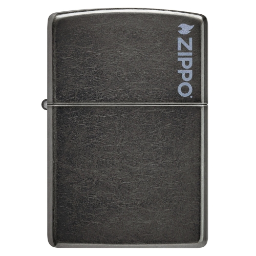 Зажигалка ZIPPO Logo с покрытием Gray Dusk, латунь/сталь, серая, матовая, 38x13x57 мм, шт