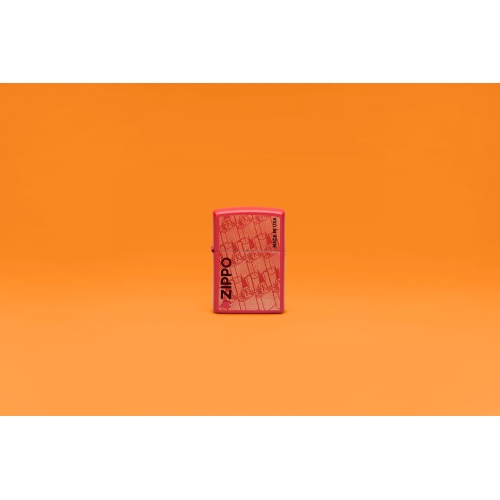 Зажигалка ZIPPO Made in USA Design с покрытием Red Matte, латунь/сталь, красная, 38x13x57 мм, шт