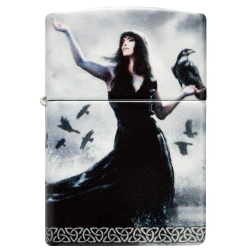 Зажигалка Zippo Mazzi® с покрытием 540 Matte, латунь/сталь, белая, 38x13x57 мм