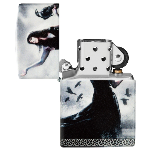 Зажигалка Zippo Mazzi® с покрытием 540 Matte, латунь/сталь, белая, 38x13x57 мм