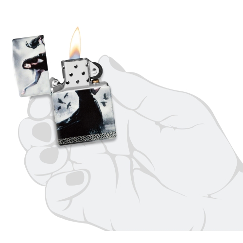 Зажигалка Zippo Mazzi® с покрытием 540 Matte, латунь/сталь, белая, 38x13x57 мм
