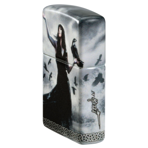 Зажигалка Zippo Mazzi® с покрытием 540 Matte, латунь/сталь, белая, 38x13x57 мм