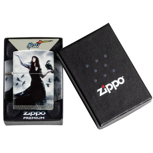 Зажигалка Zippo Mazzi® с покрытием 540 Matte, латунь/сталь, белая, 38x13x57 мм