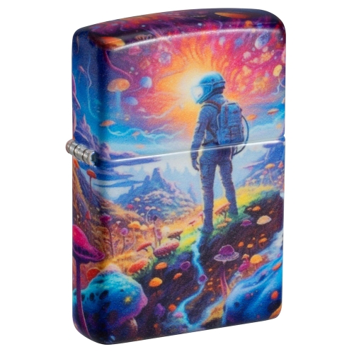 Зажигалка ZIPPO Mushroom Forest Design с покрытием 540 Matte, латунь/сталь, разноцветная, матовая, 3
