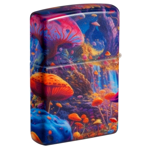 Зажигалка ZIPPO Mushroom Forest Design с покрытием 540 Matte, латунь/сталь, разноцветная, матовая, 3
