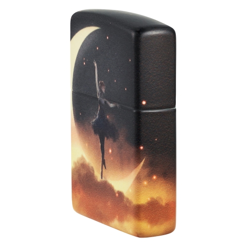 Зажигалка Zippo Mythological с покрытием Glow In The Dark Green, латунь/сталь, черная, 38x13x57 мм