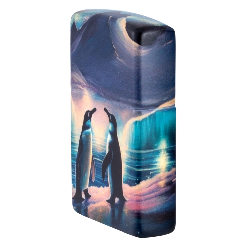 Зажигалка Zippo Penguin с покрытием Glow In The Dark Green, латунь/сталь, разноцветная, 38x13x57 мм