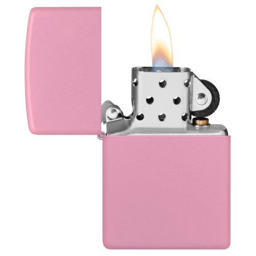 Зажигалка Zippo Pink Matte с покрытием Pink Matte, латунь/сталь, розовая, матовая, 36x12x56 мм