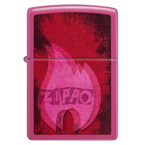 Зажигалка ZIPPO Pulse с покрытием Frequency, латунь/сталь, малиновая, глянцевая, 38x13x57 мм, шт