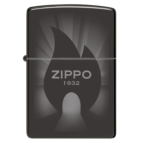 Зажигалка ZIPPO Radiant с покрытием High Polish Black, латунь/сталь, черная, глянцевая, 38x13x57 мм,