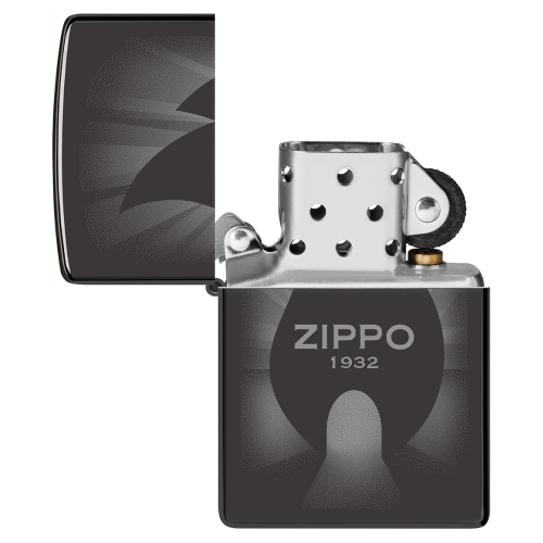Зажигалка ZIPPO Radiant с покрытием High Polish Black, латунь/сталь, черная, глянцевая, 38x13x57 мм,