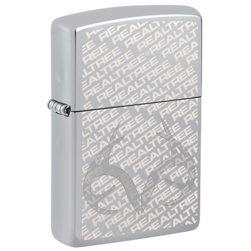 Зажигалка Zippo Reatree® с покрытием High Polish Chrome, латунь/сталь, серебристая, 38x13x57 мм