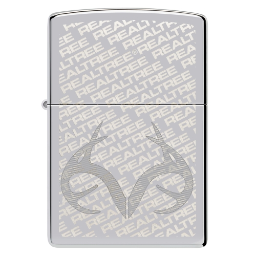 Зажигалка Zippo Reatree® с покрытием High Polish Chrome, латунь/сталь, серебристая, 38x13x57 мм
