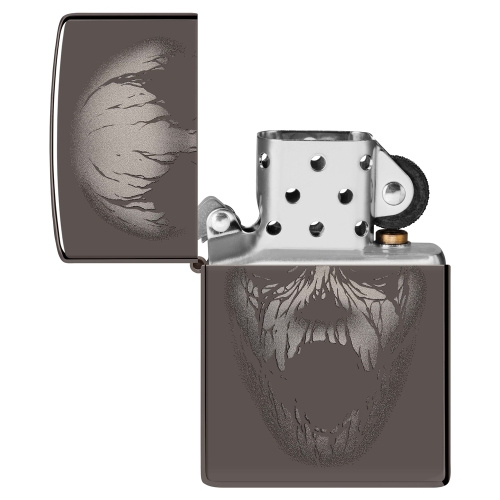 Зажигалка Zippo Screaming Monster с покрытием Black Ice®, латунь/сталь, черная, 38x13x57 мм