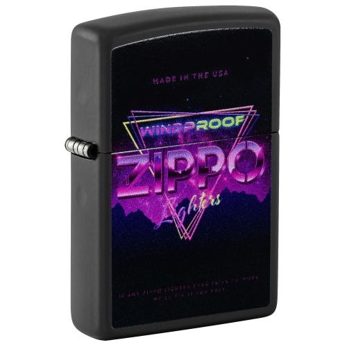 Зажигалка ZIPPO Sign Design с покрытием Black Matte, латунь/сталь, черная, 38x13x57 мм, шт
