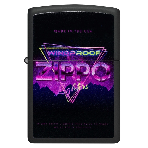 Зажигалка ZIPPO Sign Design с покрытием Black Matte, латунь/сталь, черная, 38x13x57 мм, шт