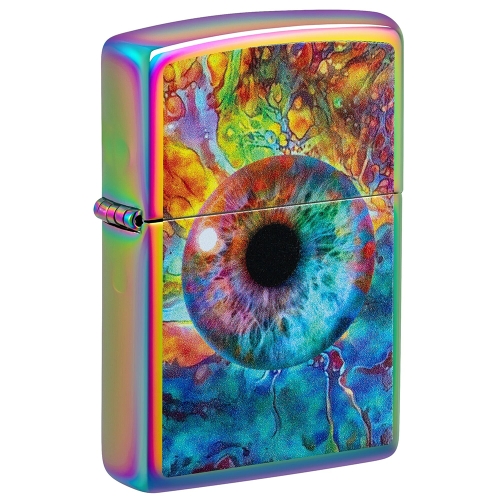 Зажигалка ZIPPO Spacey Eye с покрытием Multi Color, латунь/сталь, разноцветная, глянцевая, 38x13x57