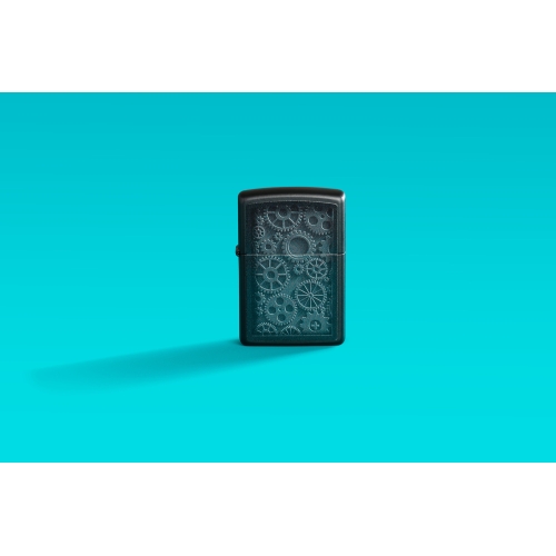 Зажигалка Zippo Steampunk с покрытием Black Matte, латунь/сталь, черная, матовая, 38x13x57 мм