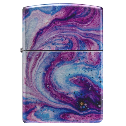 Зажигалка Zippo Universe Astro с покрытием 540 Tumbled Chrome, латунь/сталь, сиреневая, 38x13x57 мм