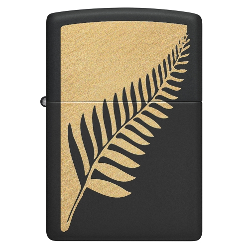 Зажигалка ZIPPO Zen Flora Design с покрытием Black Matte, латунь/сталь, черная, матовая, 38x13x57 мм
