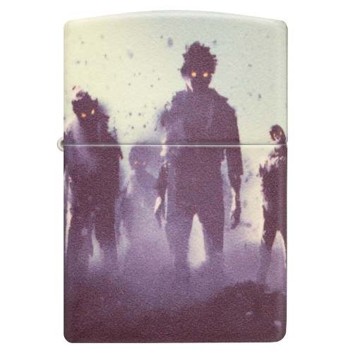 Зажигалка Zippo Zombie Design с покрытием 540 Matte, латунь/сталь, белая, матовая, 38x13x57 мм