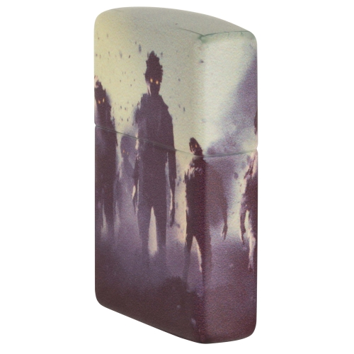 Зажигалка Zippo Zombie Design с покрытием 540 Matte, латунь/сталь, белая, матовая, 38x13x57 мм