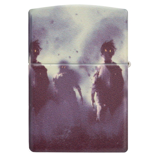 Зажигалка Zippo Zombie Design с покрытием 540 Matte, латунь/сталь, белая, матовая, 38x13x57 мм