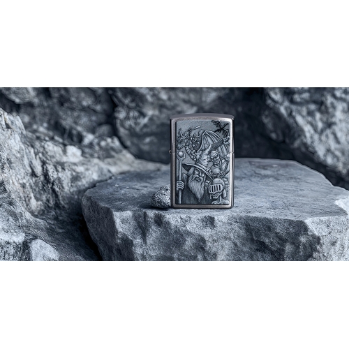 Зажигалка ZIPPO Мифические существа с покрытием матовый хром | Mystical Beings Design Brushed Chrome