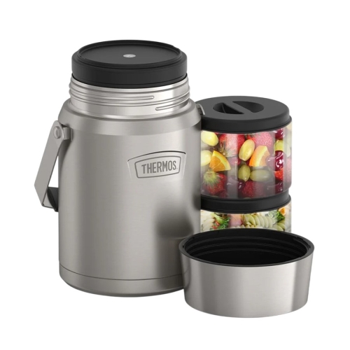 Термос для еды Thermos ICON с двумя контейнерами IS3032MS4 (1,4 литра), стальной