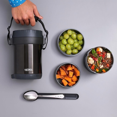 Термос для еды Thermos с контейнерами JBG-2000 (2 литра), серый