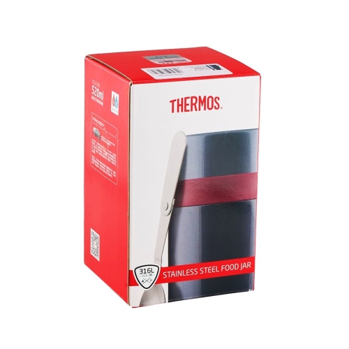 Термос для еды Thermos с ложкой TCLD-520S (0,52 литра), красный