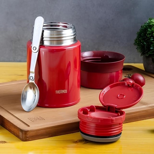 Термос для еды Thermos с ложкой TCLD-520S (0,52 литра), красный