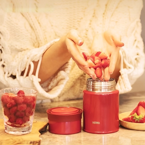 Термос для еды Thermos с ложкой TCLD-520S (0,52 литра), красный