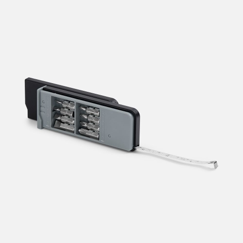 Рулетка с набором бит Merkki, черная