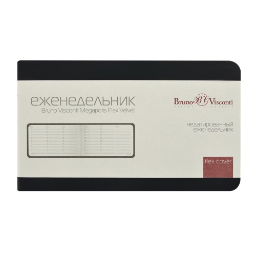 Еженедельник недатированный А6 «Мегаполис Вельвет»