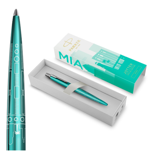 Parker Jotter Miami Turquoise CT, шариковая ручка, M, подарочная упаковка