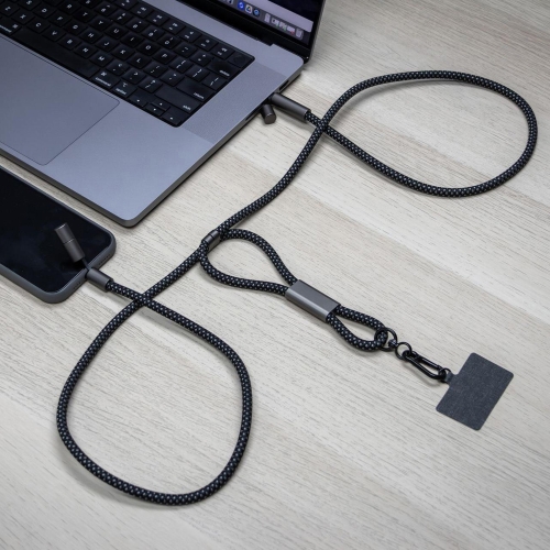 Шнурок-держатель для телефона с зарядным кабелем USB-C на USB-C/Lightning «Lany Eco Charge»