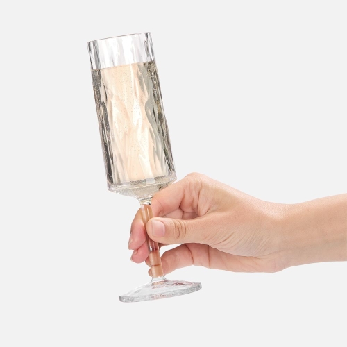 Бокал для шампанского небьющийся Sate Crystal, прозрачный