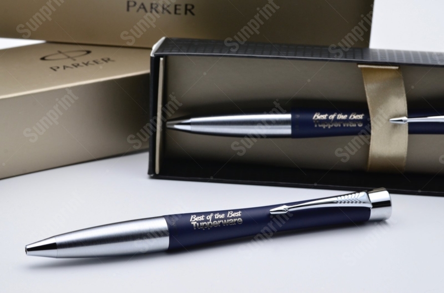 Лазерная гравировка логотипа на матовом корпусе ручки Parker – от 1 штуки